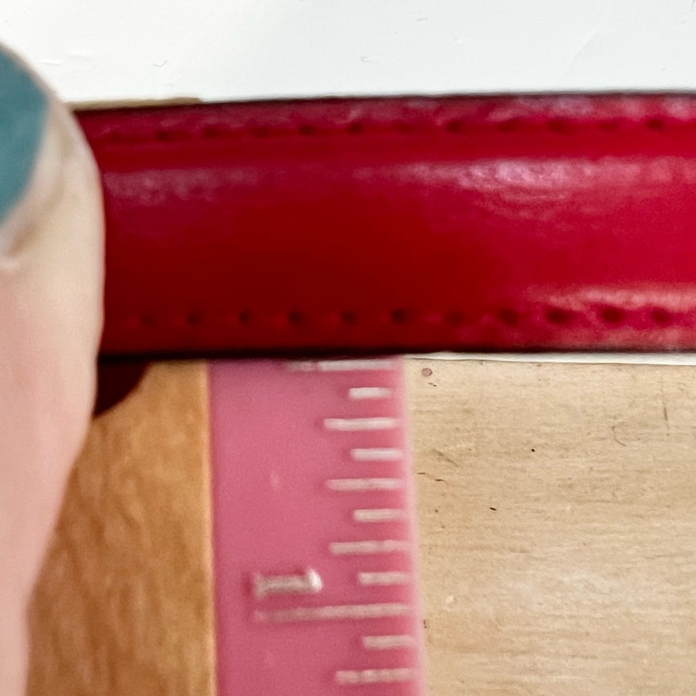 Vintage Paloma Picasso Italian Red Leather XXXOOO Belt - Picture 10 of 10